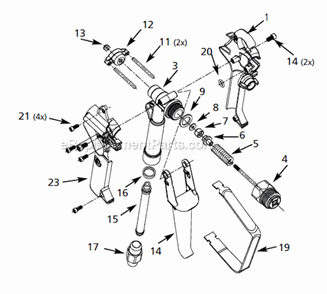 Page A Diagram and Parts List for AL2150  Campbell Hausfeld Paint Sprayer